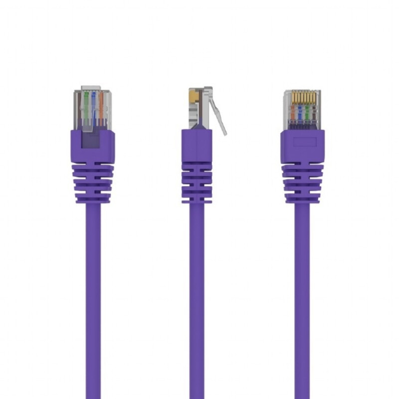 Патч-корд UTP Cablexpert (PP12-0.5M/V) літий, 50u "штекер із засувкою, 0.5 м, фіолетовий
