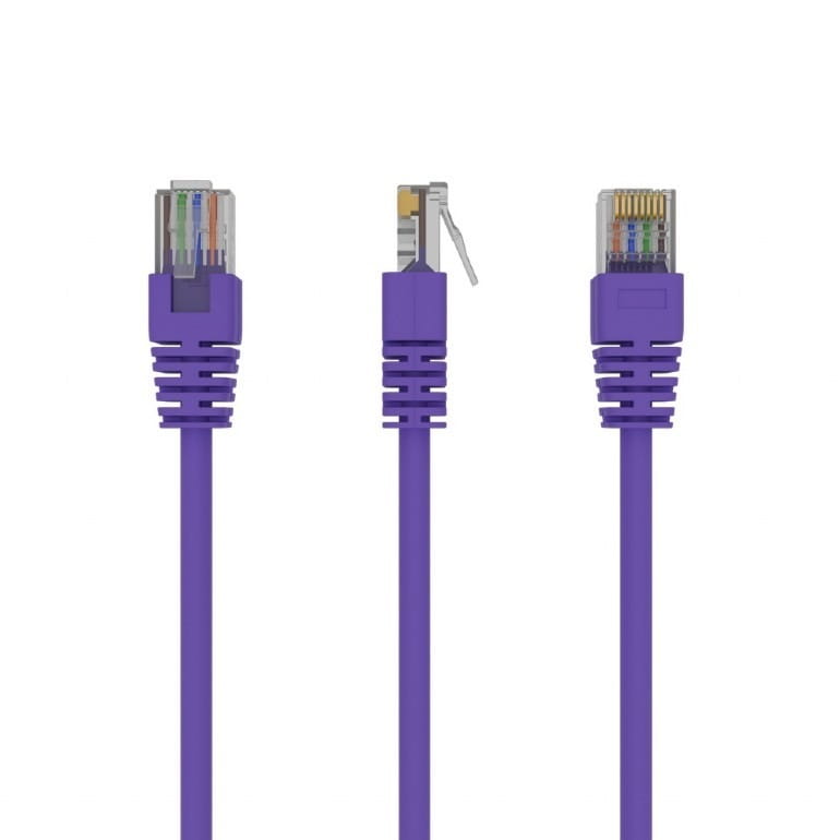 Патч-корд UTP Cablexpert (PP12-0.5M/V) літий, 50u "штекер із засувкою, 0.5 м, фіолетовий