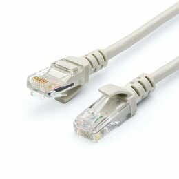 Патч-корд литой, UTP, RJ45, Cat.5e, 0,5m, серый