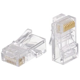 Конектор RJ 45 Cablexpert (PLUG3UP6/100) із позолоченими контактами (100 шт/уп)