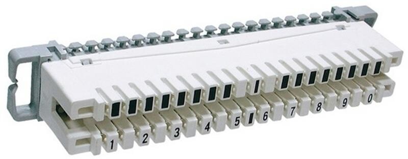 Плинт ZPAS 19" размыкаемый на 10 пар, 1-0, белый (T-SO-870-500)