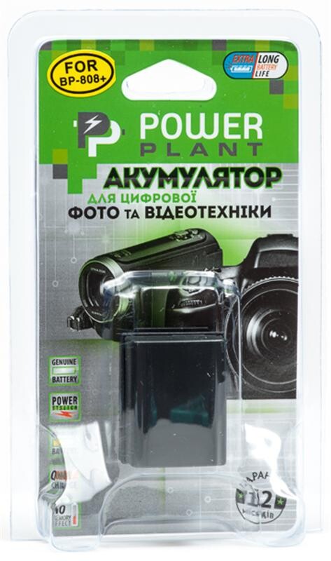 Аккумулятор PowerPlant Canon BP-808 Chip 900mAh (DV00DV1260)