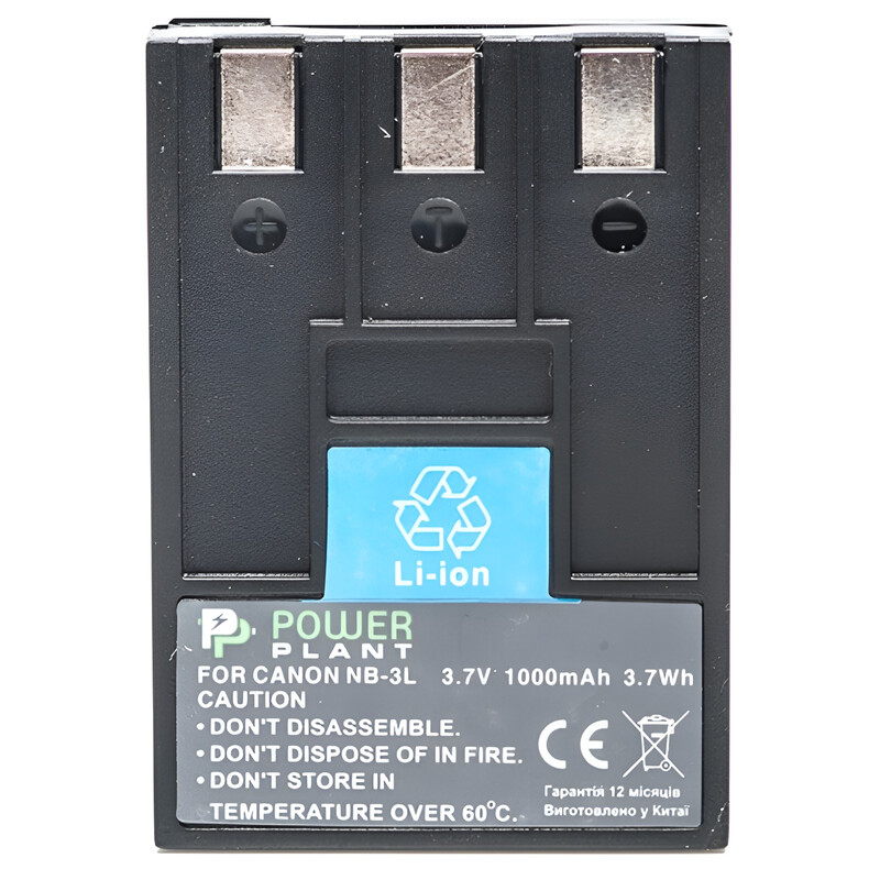 Аккумулятор PowerPlant Canon NB-3L 1000mAh (DV00DV1005)