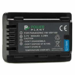 Акумулятор PowerPlant Panasonic VW-VBY100 900mAh (DV00DV1387)