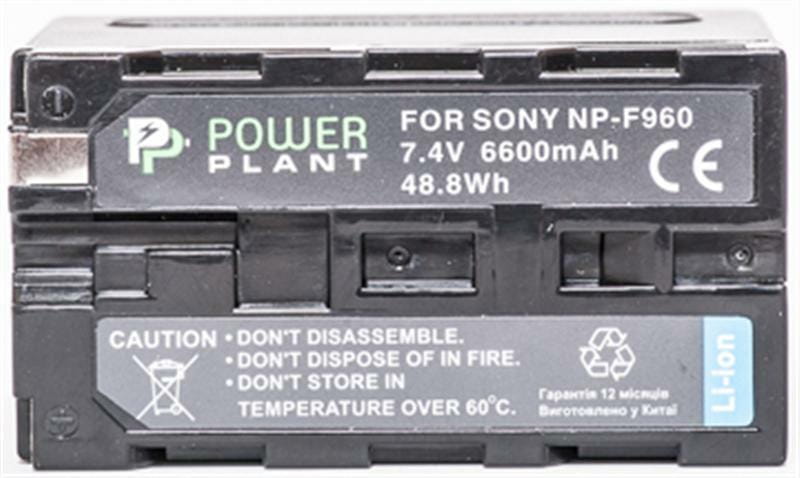 Акумулятор PowerPlant Sony LED NP-F960 6600mAh (DV00DV1367)