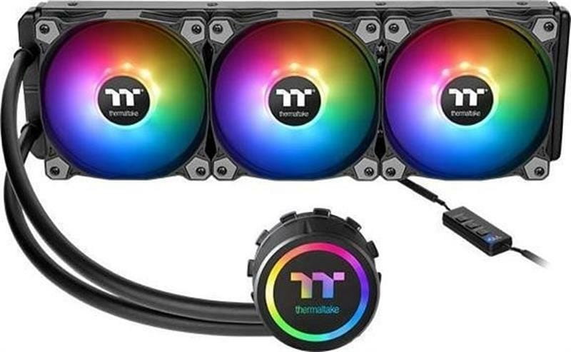 Система водяного охлаждения Thermaltake Water 3.0 360 ARGB Sync (CL-W234-PL12SW-A), Intel: 2066/20113/2011/1366/1156/1155/1151/1150, AMD: FM2/FM1/AM4/AM3+/AM3/AM2+/AM2, 3х120мм, 4-pin