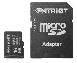 Карта пам`ятi MicroSDHC 16GB UHS-I Class 10 Patriot LX + SD-adapter (PSF16GMCSDHC10)