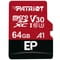 Фото - Карта пам`ятi MicroSDXC 64GB UHS-I/U3 Class 10 Patriot EP A1 R90/W80MB/s + SD-adapter (PEF64GEP31MCX) | click.ua