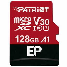 Карта памяти MicroSDXC 128GB UHS-I/U3 Class 10 Patriot EP A1 R90/W80MB/s + SD-adapter (PEF128GEP31MCX)