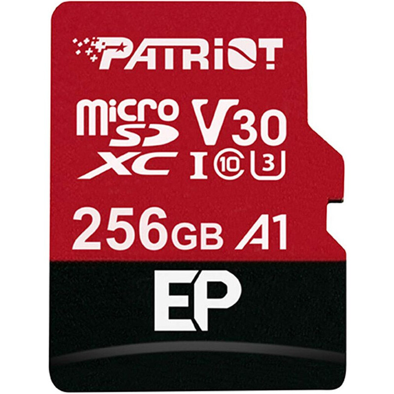 Карта пам`ятi MicroSDXC 256GB UHS-I/U3 Class 10 Patriot EP A1 R90/W80MB/s + SD-adapter (PEF256GEP31MCX)