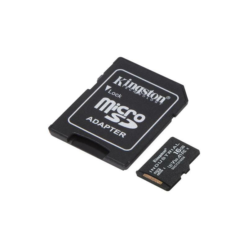 Карта памяти MicroSDHC 16GB UHS-I/U3 Class 10 Kingston Industrial + SD-adapter (SDCIT2/16GB)