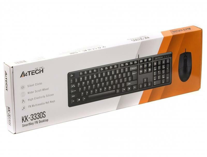Комплект (клавиатура, мышь) A4-Tech KK-3330S Black