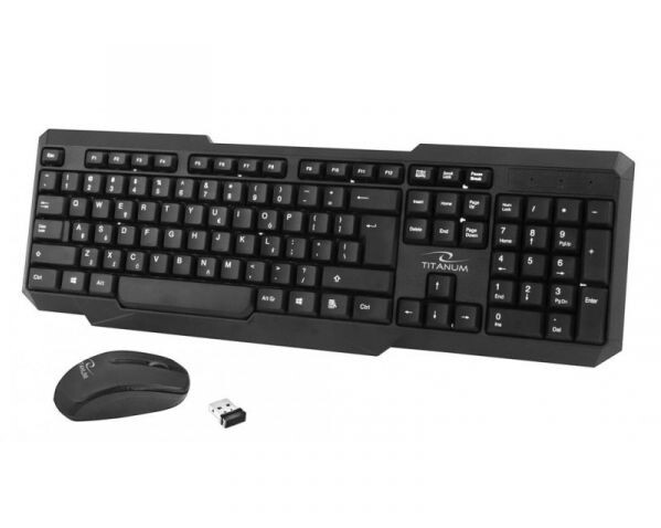 Комплект (клавіатура, мишка) бездротовий Esperanza Titanum Memphis TK108UA Black