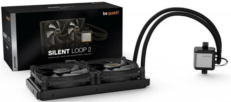 Система водяного охлаждения be quiet! Silent Loop 2 280mm (BW011), Intel: 2066/2011-3/2011/1156/1155/1151/1150, AMD: AM3/AM3+/AM4, 314х140х52 мм, 3-pin/4-pin