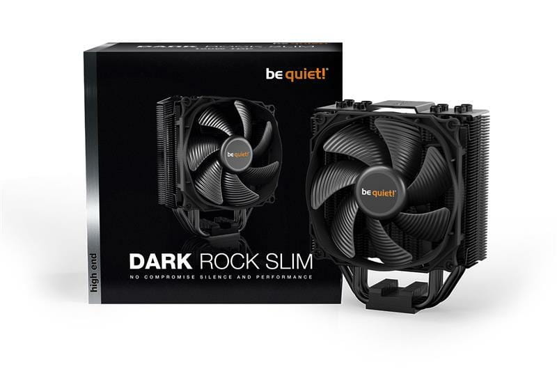 Кулер процессорный be quiet! Dark Rock Slim (BK024), Intel: 1150/1151/1155/1156/1200/1366/2011(-3) Square ILM/2066, AMD: FM1/FM2/FM2+/AM2/AM2+/AM3/AM3+/AM4, 159x127x47 мм, 4-pin