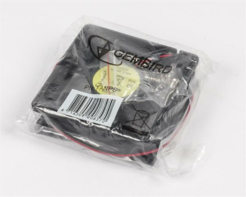 Вентилятор Gembird FANPS; 80х80х25мм, 2-pin, черный