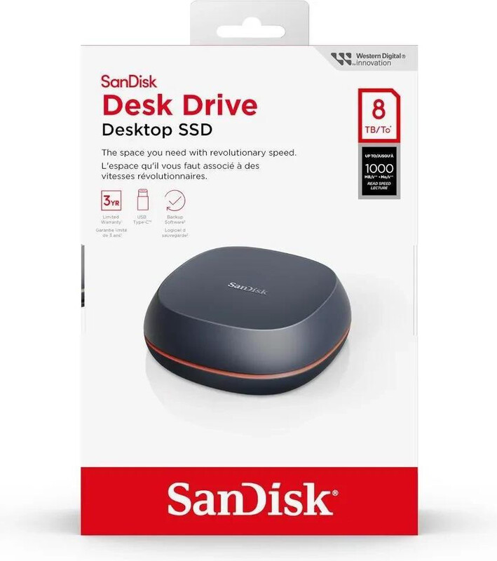 Накопичувач зовнiшнiй SSD 8TB SanDisk Desk Drive (SDSSDT40-8T00-EM25)