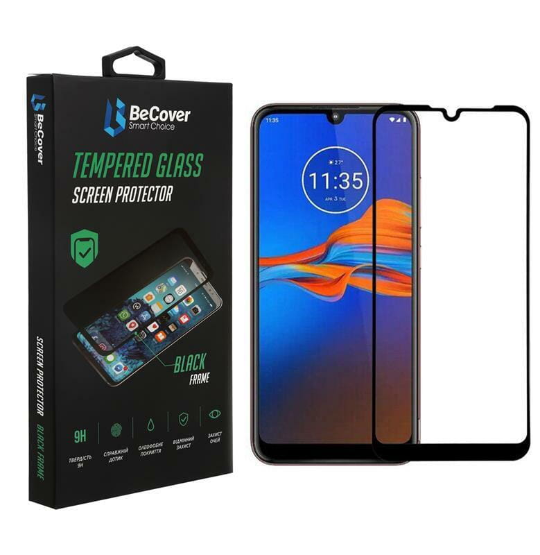 Защитное стекло BeCover для Motorola Moto E6i Black (706654)