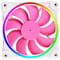 Фото - Вентилятор ID-Cooling ZF-12025-PINK ARGB (Single Pack), 120x120x25мм, 4-pin PWM, білий з рожевим | click.ua