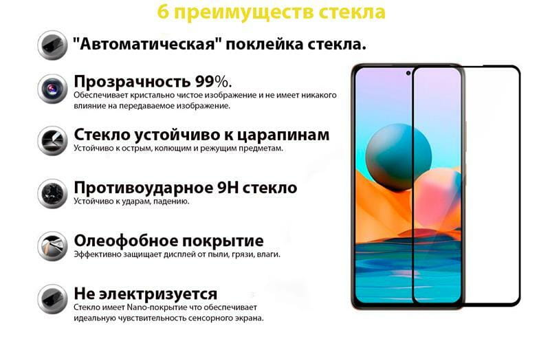 Защитное стекло BeCover для Xiaomi Redmi Note 10 5G Black (706653)