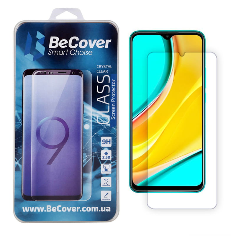 Защитное стекло BeCover для Xiaomi Redmi 9A/Redmi 9C/Redmi 10A/Poco C31 Crystal Clear Glass (705111)