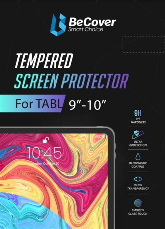 Защитное стекло BeCover для Samsung Galaxy Tab S7 FE 12.4 SM-T730/SM-T735/S8 Plus 5G SM-X800/SM-X806/S9 FE Plus SM-X610/SM-X616B (706652)