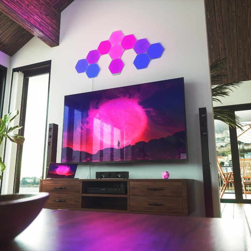 Розумна система освітлення Nanoleaf Shapes Hexagon Starter Kit Apple HomeKit, 9 шт. (NL42-0002HX-9PK)