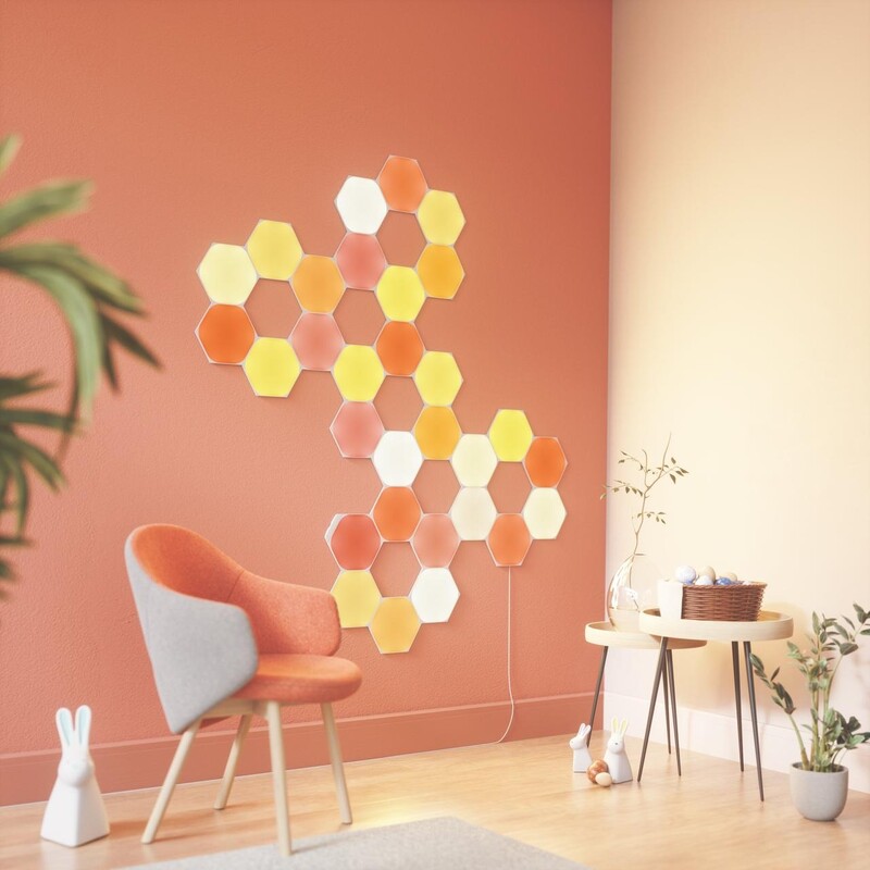 Розумна система освітлення Nanoleaf Shapes Hexagon Starter Kit Apple HomeKit, 9 шт. (NL42-0002HX-9PK)