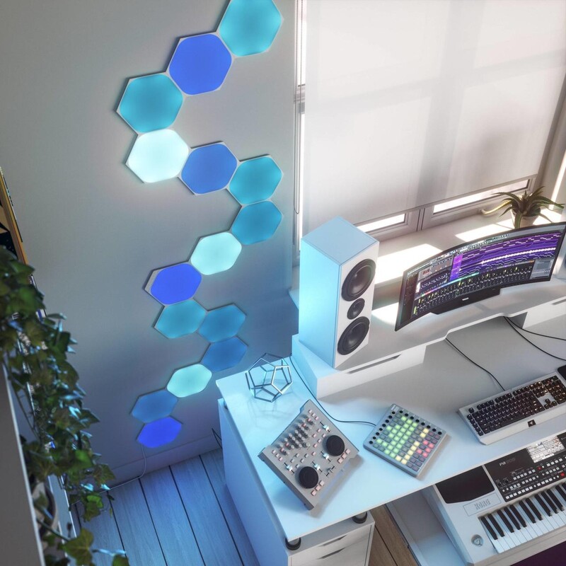 Розумна система освітлення Nanoleaf Shapes Hexagon Starter Kit Apple HomeKit, 9 шт. (NL42-0002HX-9PK)