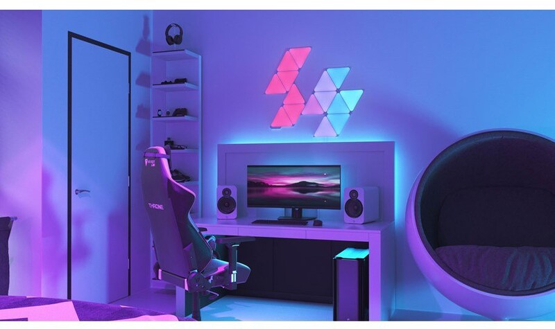 Розумна система освітлення Nanoleaf Shapes Triangles Starter Kit Apple HomeKit, 15 шт. (NL47-6002TW-15PK)
