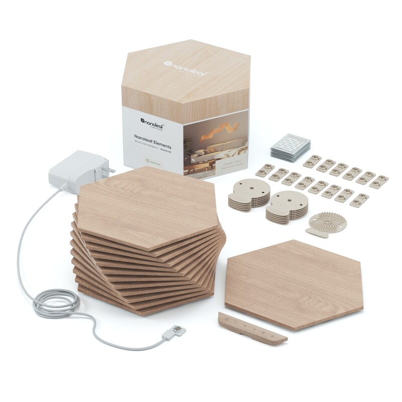 Розумна система освітлення Nanoleaf Elements - Hexagons Starter Kit Apple HomeKit, 13 шт. (NL52-K-3002HB-13PK)