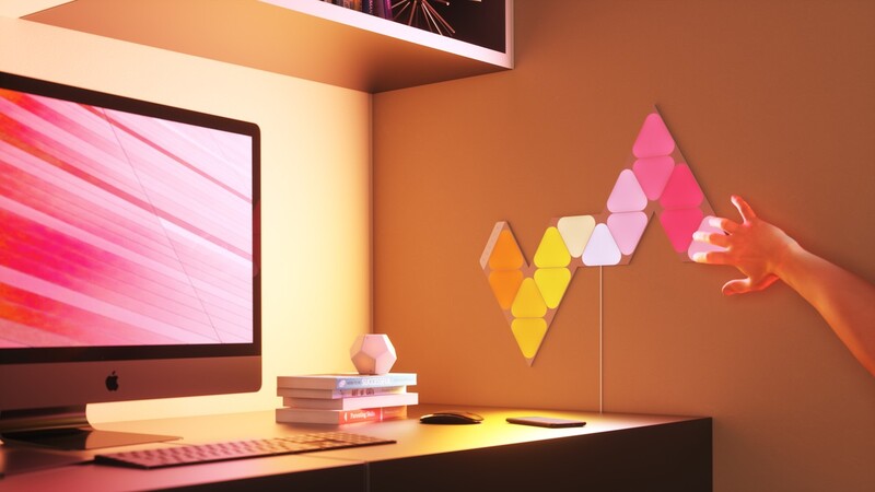 Додаткові панелі Nanoleaf Shapes Mini Triangles Apple HomeKit, 10 шт. (NL48-1001TW-10PK)