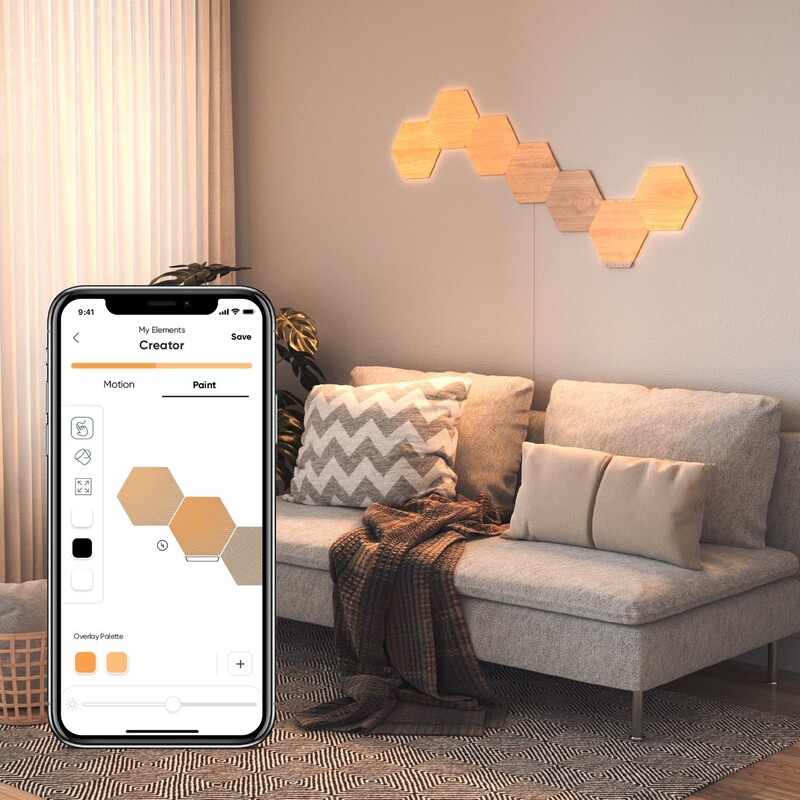 Додаткові панелі Nanoleaf Elements - Hexagons Expansion Pack Apple HomeKit, 3 шт. (NL52-E-0001HB-3PK)