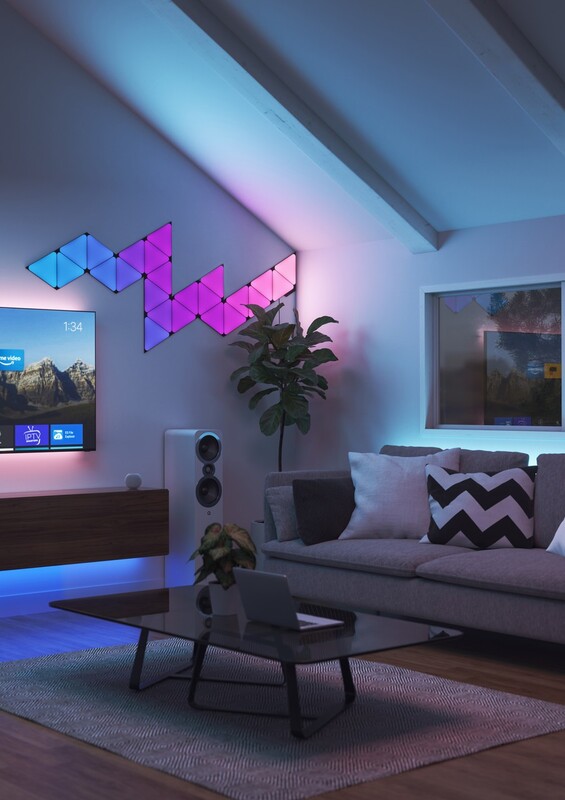 Додаткові панелі Nanoleaf Shapes Ultra Black Triangles Expansion Pack, Apple HomeKit, 3 шт. (NL47-0101TW-3PK)
