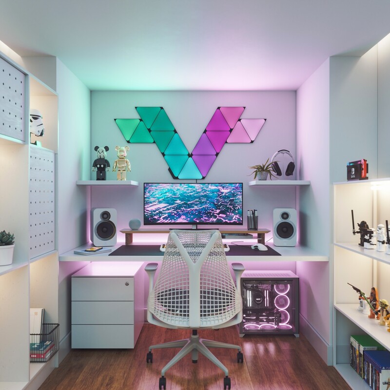 Додаткові панелі Nanoleaf Shapes Ultra Black Triangles Expansion Pack, Apple HomeKit, 3 шт. (NL47-0101TW-3PK)