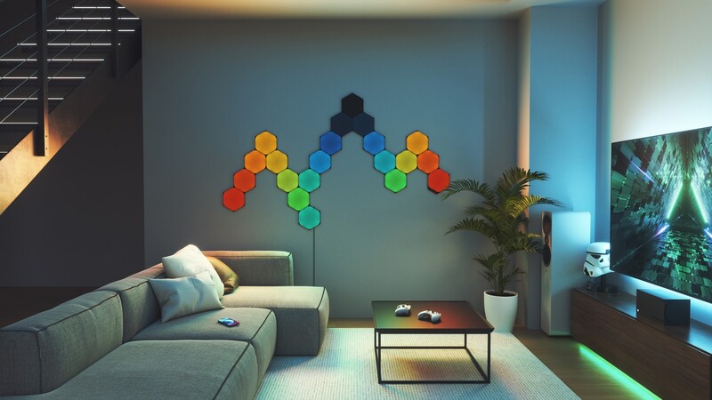 Додаткові панелі Nanoleaf Shapes Ultra Black Hexagons Expansion Pack, Apple HomeKit, 3 шт. (NL42-0101HX-3PK)