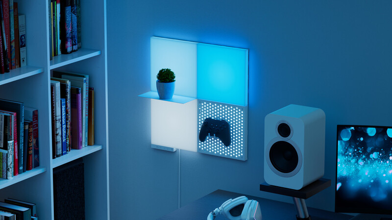 Додаткова панель Nanoleaf Blocks Light Pegboard Add-On Kit з підтримкою HomeKit і Matter, 1 шт. (N8100E00-1BP)