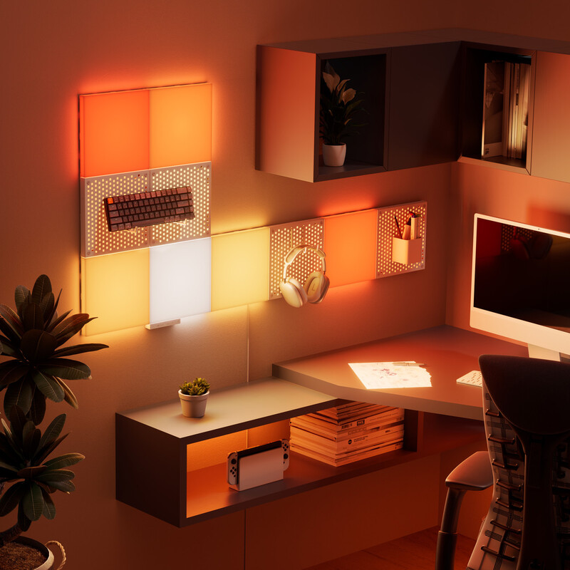 Додаткова панель Nanoleaf Blocks Light Pegboard Add-On Kit з підтримкою HomeKit і Matter, 1 шт. (N8100E00-1BP)