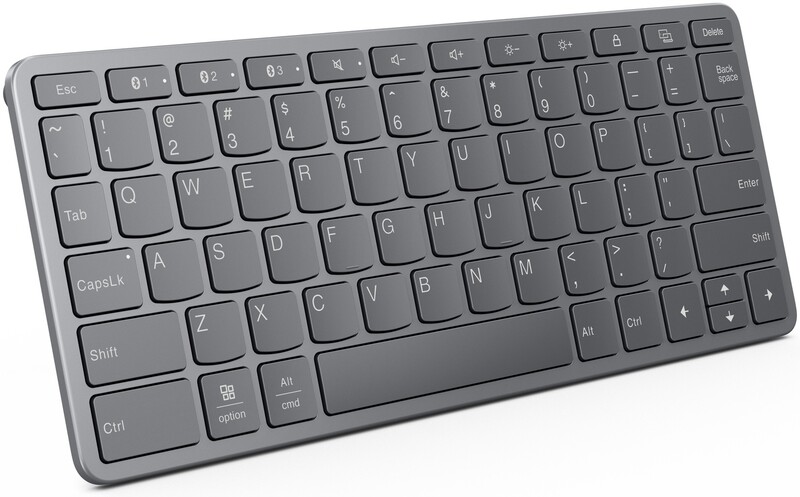 Клавіатура бездротова Lenovo Multi-Device Wireless KB 75key Grey (ZG38C05806)