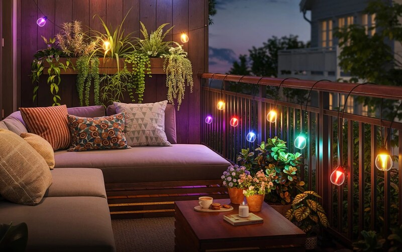 Гирлянда Smart LED Govee H7025 Outdoor Clear Bulb String Lights 15м (H7025CB1)