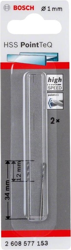 Сверло по металлу Bosch Professional HSS-PointTeQ, 1х12х34мм (2.608.577.153)
