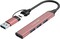 Фото - Концентратор USB Type-C Canyon DS-02 4-в-1 Pink (CNS-TDS02P) | click.ua
