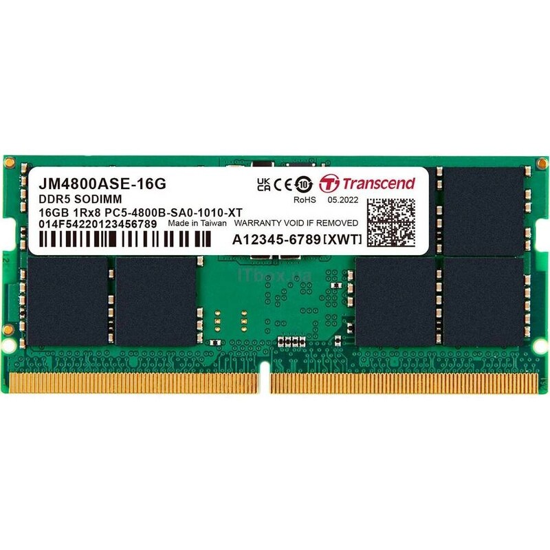 Модуль памяти SO-DIMM 16GB/4800 DDR5 Transcend JetRam (JM4800ASE-16G)