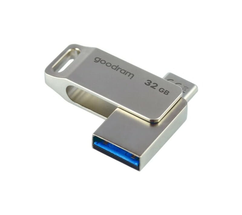 Флеш-накопитель USB3.2 32GB OTG Type-C GOODRAM ODA3 Silver (ODA3-0320S0R11)