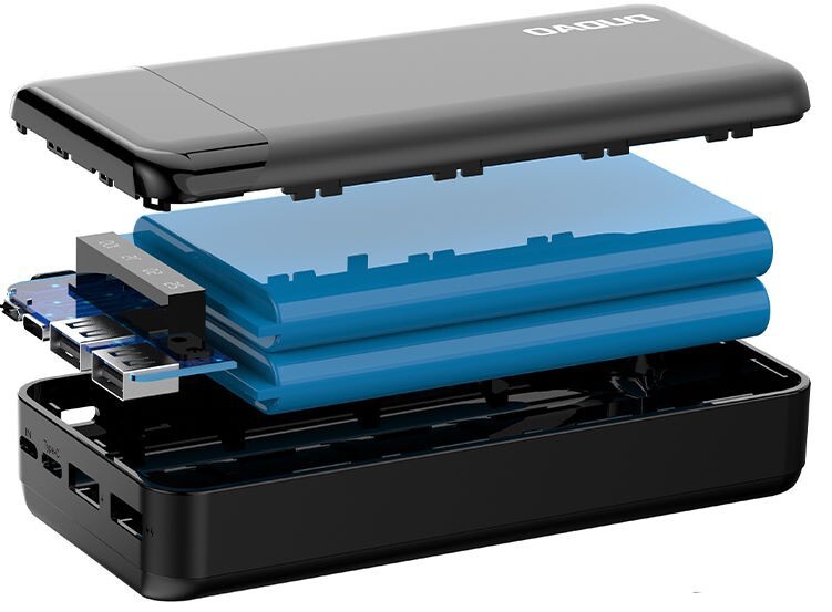 Универсальная мобильная батарея Dudao K6 Pro+ 20000mAh 10W Black (6977196682393)