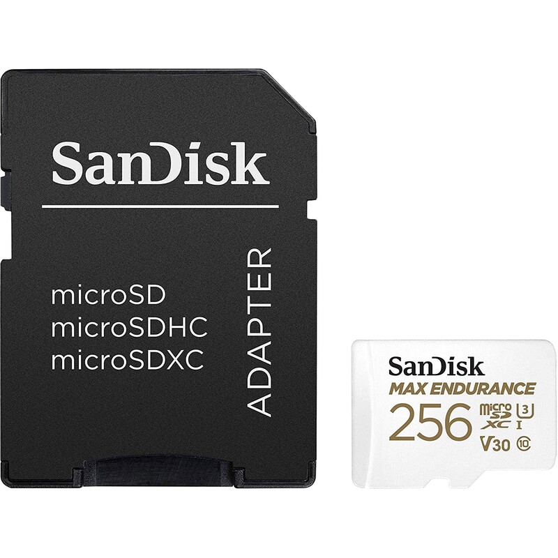 Карта пам`ятi MicroSDXC 256GB UHS-I/U3 Class 10 SanDisk Max Endurance R100/W40MB/s + SD-adapter (SDSQQVR-256G-GN6IA)