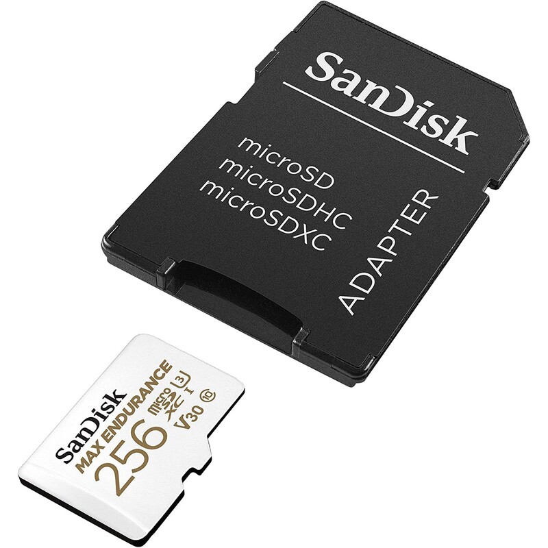Карта пам`ятi MicroSDXC 256GB UHS-I/U3 Class 10 SanDisk Max Endurance R100/W40MB/s + SD-adapter (SDSQQVR-256G-GN6IA)