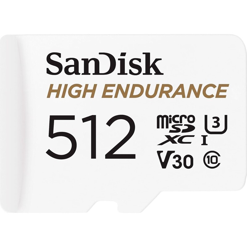 Карта пам`ятi MicroSDXC 512GB UHS-1/U3 Class 10 SanDisk High Endurance R100/W40MB/s + SD-адаптер (SDSQQNR-512G-GN6IA)