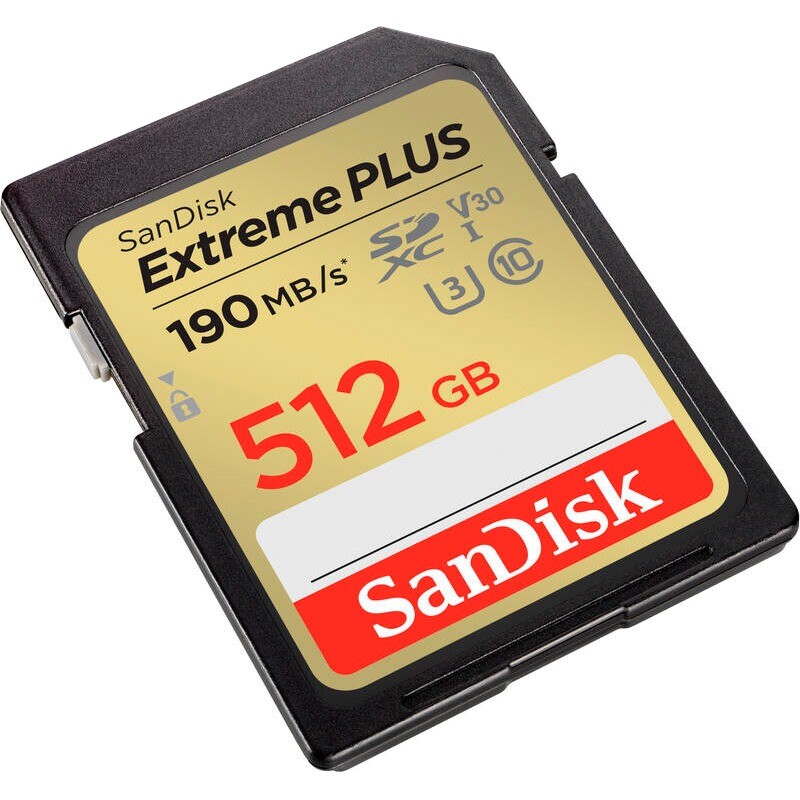 Карта памяти SDXC 512GB UHS-I/U3 Class 10 SanDisk Extreme Plus R190/W130MB/s (SDSDXWV-512G-GNCIN)