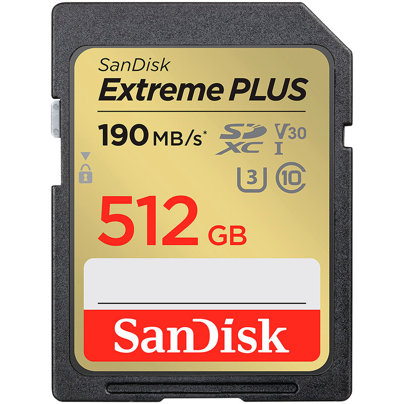 Карта памяти SDXC 512GB UHS-I/U3 Class 10 SanDisk Extreme Plus R190/W130MB/s (SDSDXWV-512G-GNCIN)